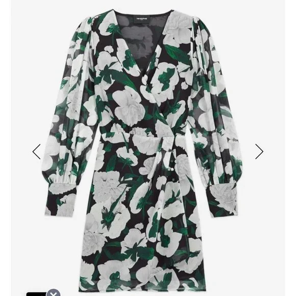 THE KOOPLES Short Printed Multi Long Sleeve Dress Size XS Cocktail NWOT - Picture 4 of 15